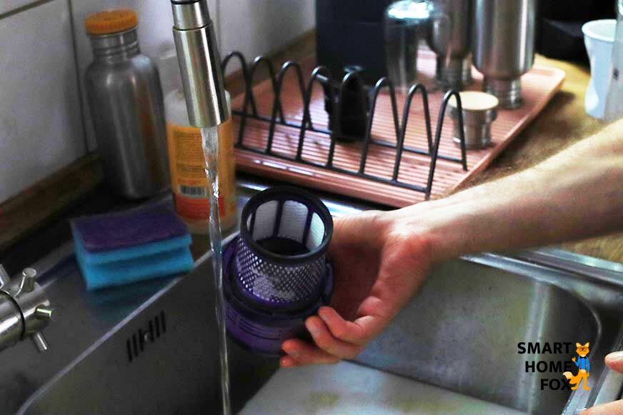 Washing the HEPA filter